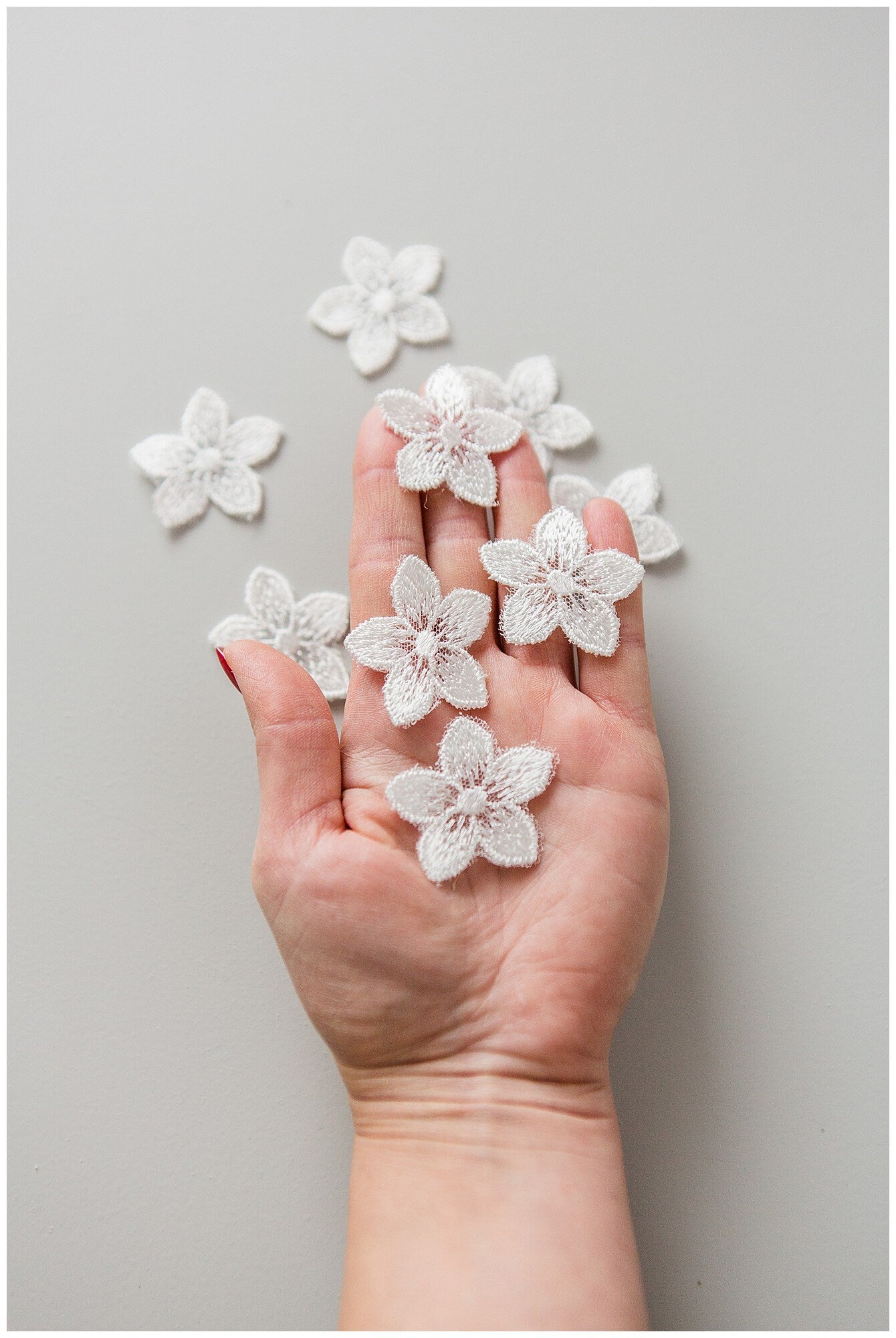 20pcs. 3D lace flowers for sewing/ 3D flower lace applique/ wedding dress lace applique/ bridal lace// A17-163R