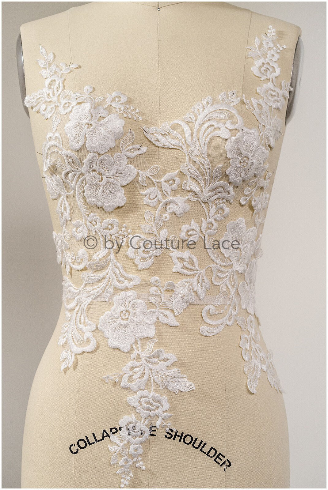 Blumen Hochzeitskleid Spitzenaufnäher, Aufnäher für Brautkleid, Spitzenblume für Hochzeitskleid, Brautspitze Applikation, Stickaufnäher// A19-190
