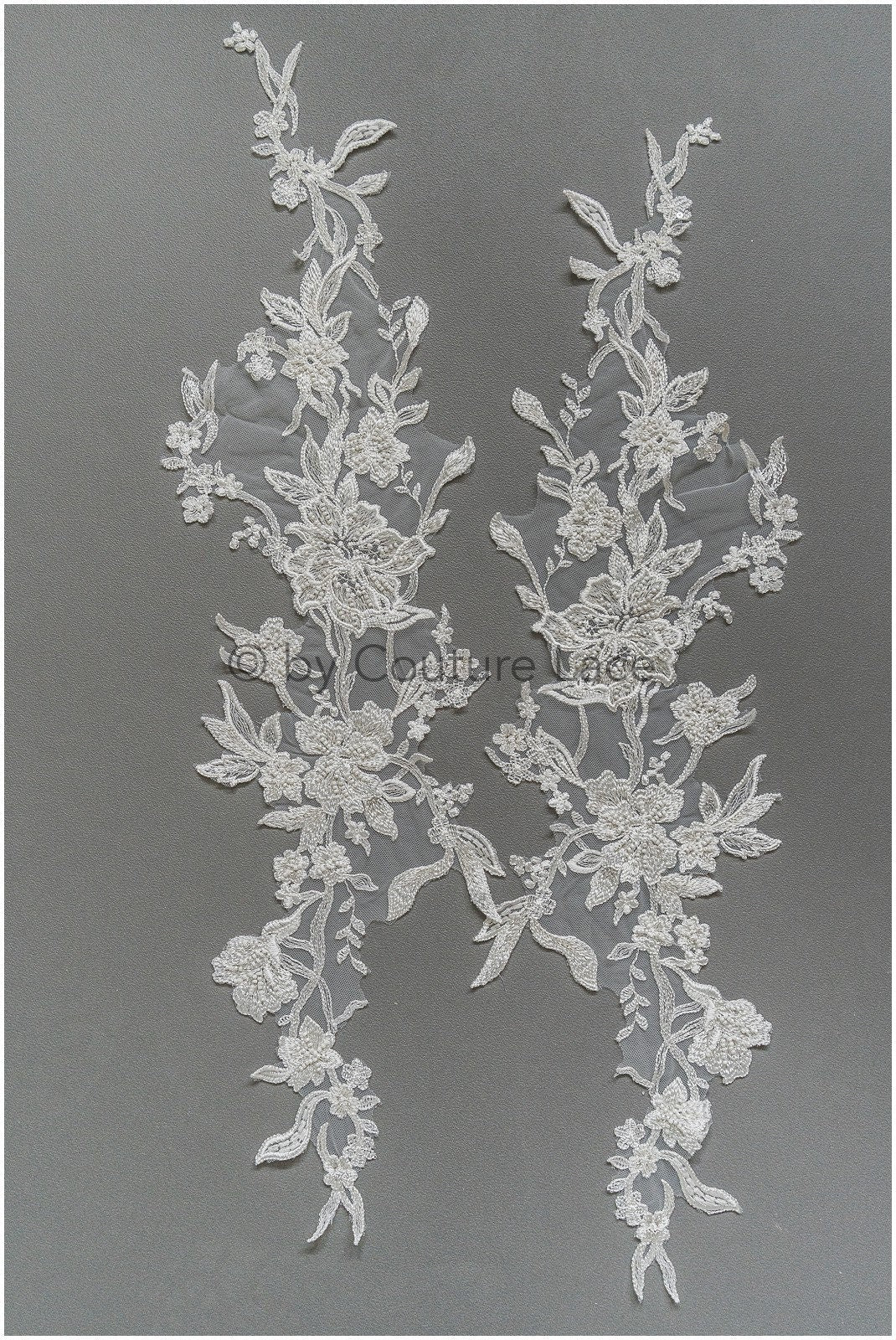 Perlen Blume Spitzen Patch, Blumen Applikation, SpitzenBlume Patch, Spitzen Applikation, Hochzeitskleid Spitzen Applikation, Braut Blumen Patch// A19-187