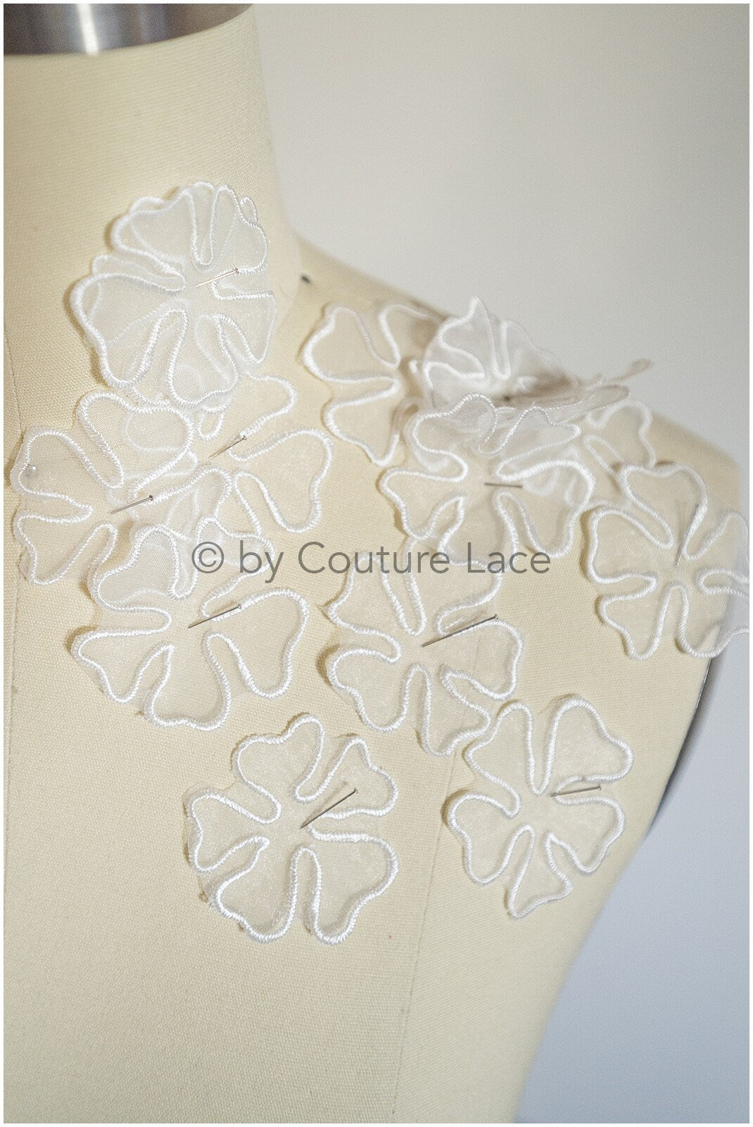 30pcs 3D lace flowers for sewing on/ 3D flower lace applique/ 3D lace flower for wedding dress/ bridal lace// A20-193