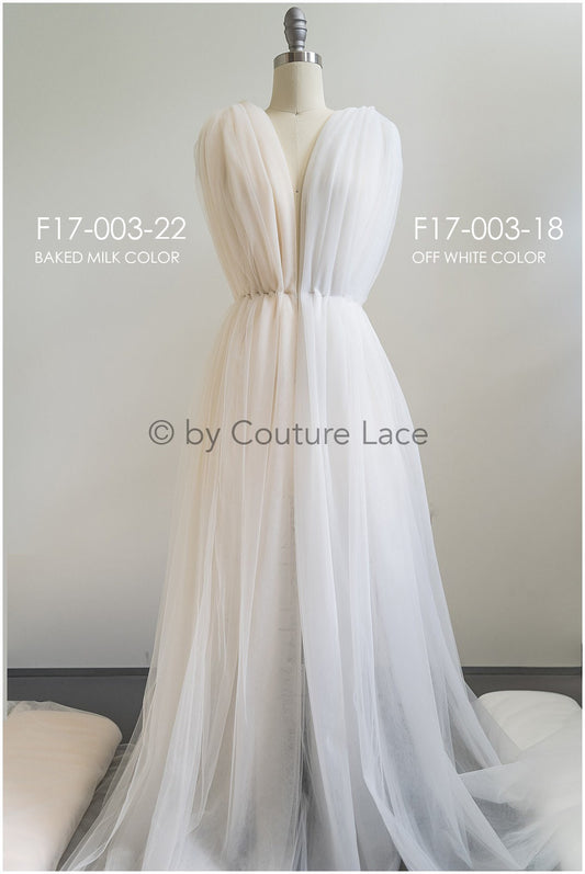 3,1M breit - sehr weicher Tüllstoff für Brautschleier/ Creme leicht Blush/ Schleier Tüll// R-166-22