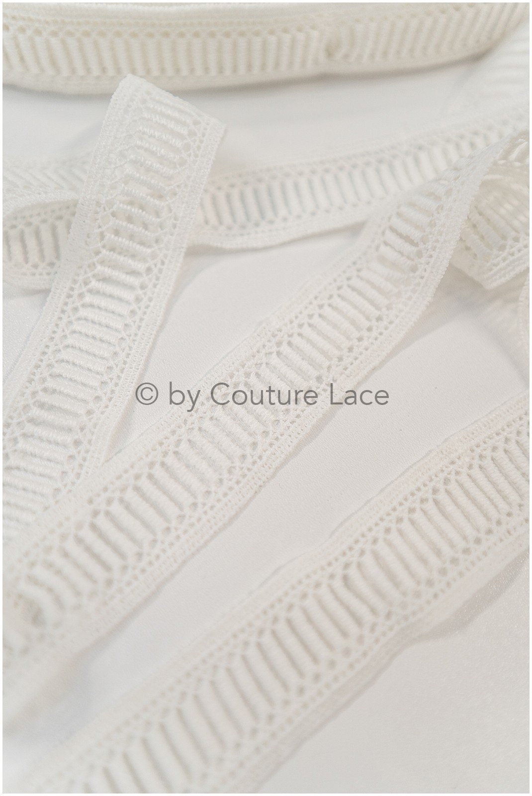4yds crochet lace for boho wedding dresses/ lace trim off-white/ bridal lace/ geometric lace// T20-117