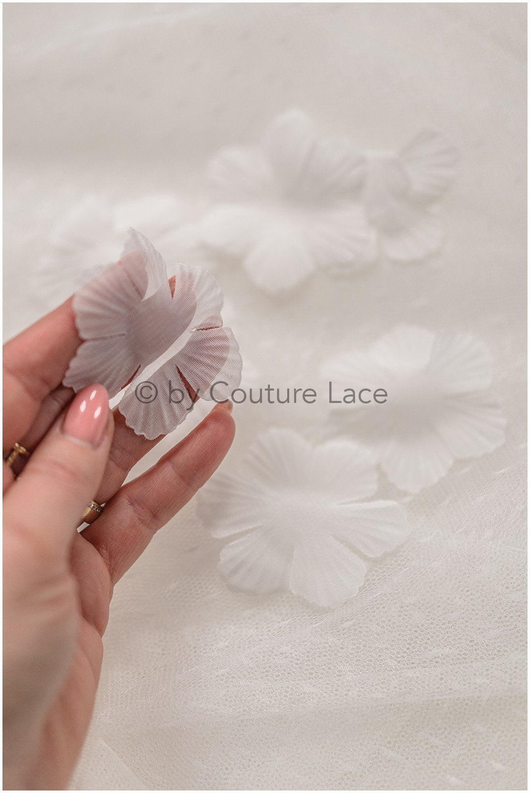 3D flowers for sewing/ 3D petals/ bridal chiffon flower appliques/ 3D flowers for wedding dress/ 3g/pack// A24-406 (FL-017)