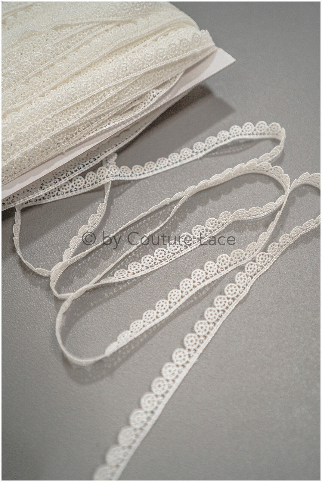 3yds Soft Crochet Lace Off-White/ Guipure Lace Trim/ Crocheted Bridal Lace Trim/ Guipure Lace Trim// T21-129