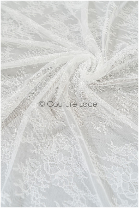 Français dentelle florale/dentelle bruissante de mariée/dentelle de voile Français/dentelle Chanitilly de mariée/tissu de dentelle édouardienne//L21-414