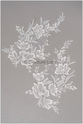 Wildblumen-Spitzen-Patch, Blumen-Spitzen-Applikation, Spitzen-Blumen-Patch, Braut-Spitzen-Blumenapplikationen, A22-269