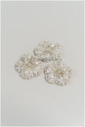 1Stk schwere Perlen 3D Kristall Blume, 3d Perlen Kleid Panels, Braut Diamant Blumen, Brautschleier 3d Blumen, funkelnde Perlen Blume// E-038K-1STK