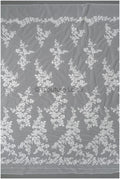 Wunderschöner Spitzenstoff mit verziertem Muster auf gepunkteter Tüllbasis/Couture-Spitzenstoff/verzierte Brautspitze// L22-438