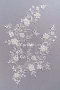 3D flower appliqués for wedding dresses/ wedding dress lace flowers // A25-474