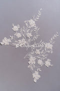 3D flower appliqués for wedding dresses/ wedding dress lace flowers // A25-475