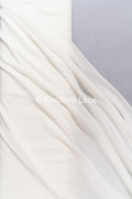 Fine, flowing georgette fabric in off-white – ideal for bridal wear and festive wear // R-199-4