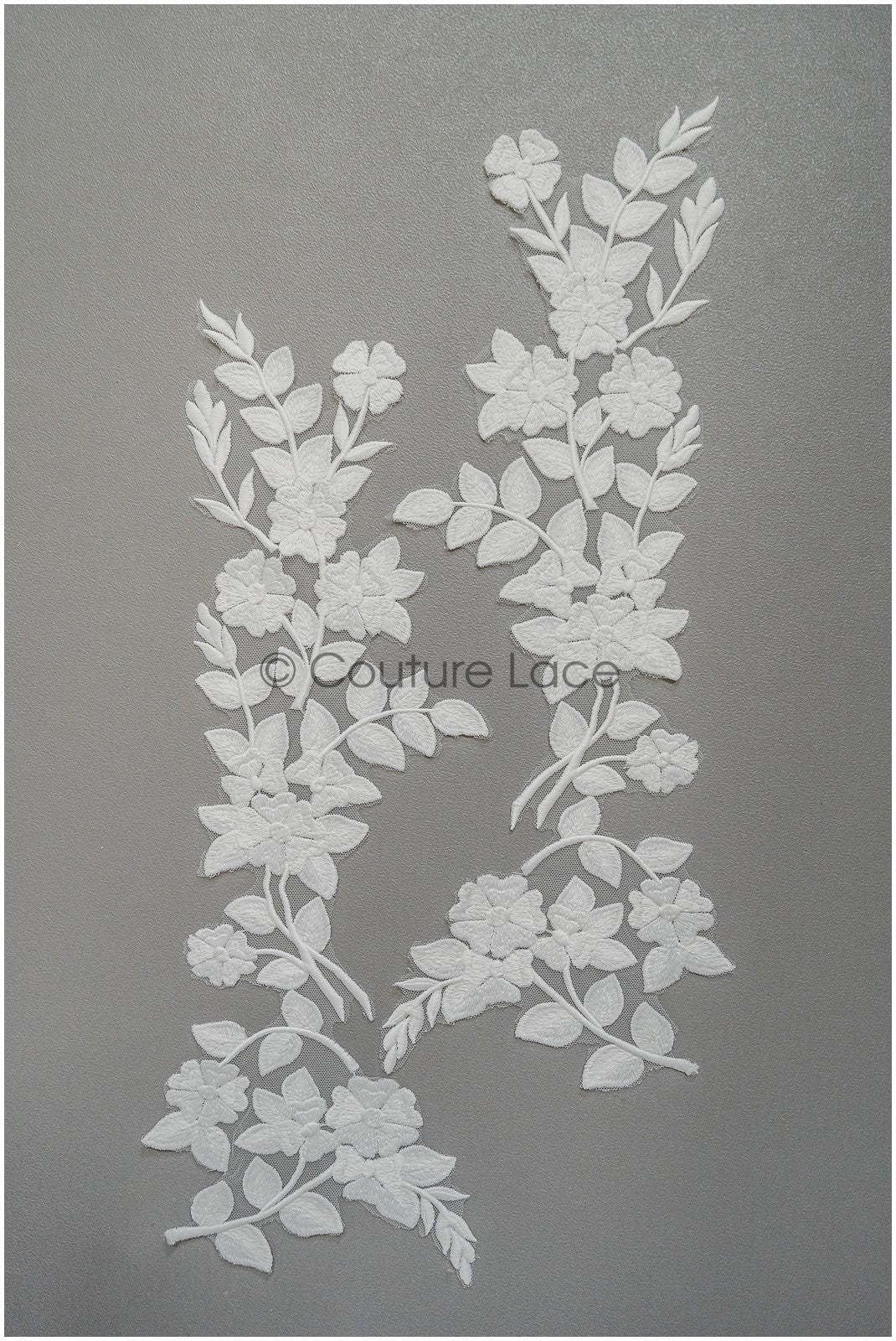 Floral appliqués for wedding dresses /Wedding dress lace floral motif // A25-492