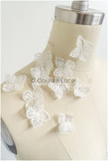 10pcs. Lace flowers for sewing/ 3D flower lace applique/ wedding dress lace applique/ bridal lace// A22-254