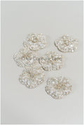 1Stk schwere Perlen 3D Kristall Blume, 3d Perlen Kleid Panels, Braut Diamant Blumen, Brautschleier 3d Blumen, funkelnde Perlen Blume// E-038K-1STK