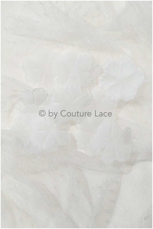 15 pcs. wedding dress lace applique/ applique/ 3D pearl flower applique/ patch// A24-402