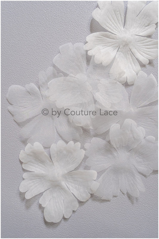 18g. 3D lace flowers/ 3D flowers sew on/ 3D flowers lace applique/ wedding dress lace applique// A24-450