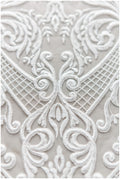 schwerer bestickter Braut-Spitzenstoff, Brautkleid-Stoff, Hochzeitskleid-Tüll, Blumenspitze, schnurgebundener Spitzenstoff// L17-180