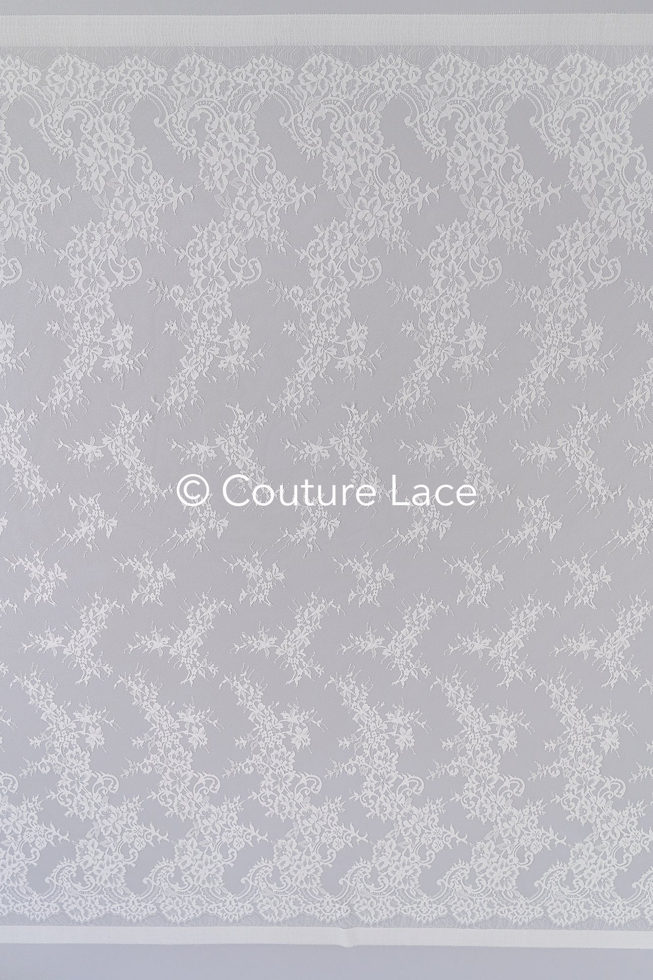 3 mètres de dentelle florale française / Dentelle florale française pour mariée // L25-752