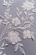 3D flower appliqués for wedding dresses/ wedding dress lace flowers // A25-474