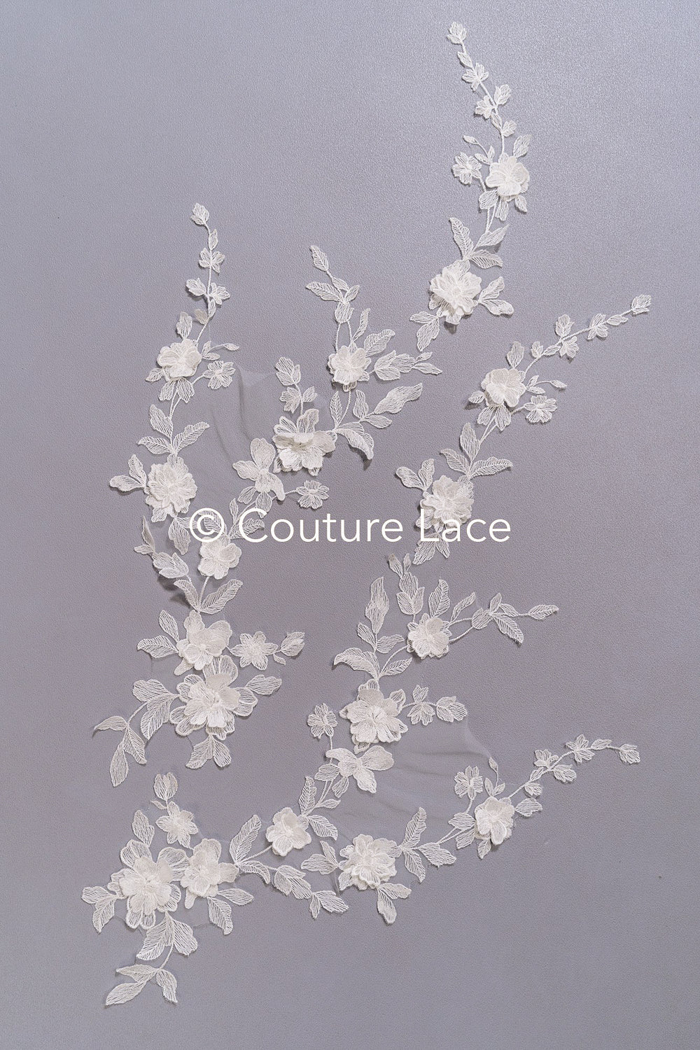 Romantic 3D flower appliqués for wedding dresses/ bridal lace flowers // A25-477