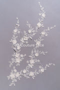 Romantic 3D flower appliqués for wedding dresses/ bridal lace flowers // A25-477