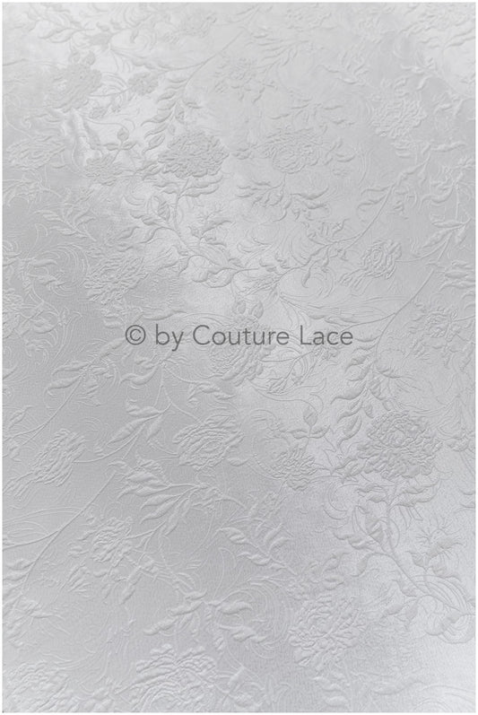 Jacquard nupcial con motivo floral – Off-White, elegante jacquard satinado // R-041