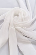 Silk Chiffon 6MM – Elegant, transparent fabric for wedding dresses made of real silk // R-132