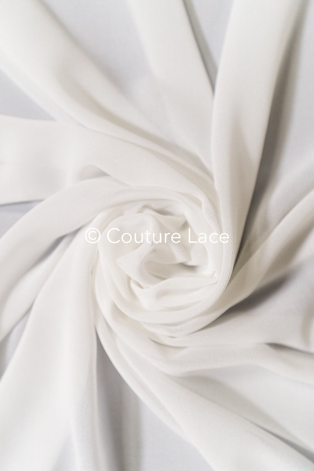 Fine, flowing georgette fabric in off-white – ideal for bridal wear and festive wear // R-199-4