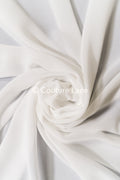 Fine, flowing georgette fabric in off-white – ideal for bridal wear and festive wear // R-199-4