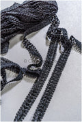 Brautspitze Borte Schwarz/ Spitzenborte/ Brautgürtel Borte/ Spitzenborte für Brautkleid// T24-154