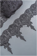 Brautspitze Borte Schwarz/ Spitzenborte schwarz/ Braut Borte/ Spitzenborte für Abendkleid// T24-222
