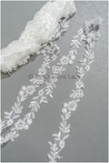 Brautspitze Borte Weiß/ Spitzenborte off-white / Braut Borte/ Spitzenborte für Brautkleid// T24-226