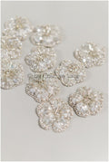 1Stk schwere Perlen 3D Kristall Blume, 3d Perlen Kleid Panels, Braut Diamant Blumen, Brautschleier 3d Blumen, funkelnde Perlen Blume// E-038G-1STK