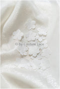 24 pcs. wedding dress lace applique/ applique/ 3D pearl flower applique/ patch// A24-403