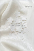 24 pcs. wedding dress lace applique/ applique/ 3D pearl flower applique/ patch// A24-403
