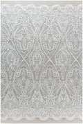 schwerer bestickter Braut-Spitzenstoff, Brautkleid-Stoff, Hochzeitskleid-Tüll, Blumenspitze, schnurgebundener Spitzenstoff// L17-180