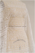 L19-011 // Tela de encaje francés de diseñador para vestido de novia, encaje francés, encaje de algodón con remates, encaje para vestido de novia con diseño a rayas