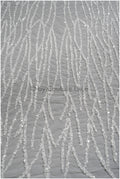 Hand-embroidered pearl lace with line design, luxurious bridal lace for wedding dresses // L25-118