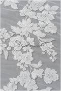 Wunderschöner Spitzenstoff mit verziertem Muster auf gepunkteter Tüllbasis/Couture-Spitzenstoff/verzierte Brautspitze// L22-438