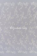Floral embroidered bridal lace fabric, high-quality lace fabric for wedding dresses // L25-671