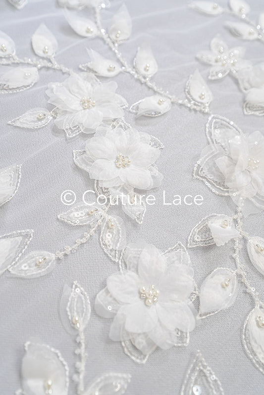 Exquisite Florale Spitze für Brautkleider, Jäckchen und Hochzeitsaccessoires // L25-717