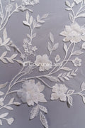 3D flower appliqués for wedding dresses/ wedding dress lace flowers // A25-474