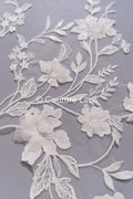 3D flower appliqués for wedding dresses/ wedding dress lace flowers // A25-475