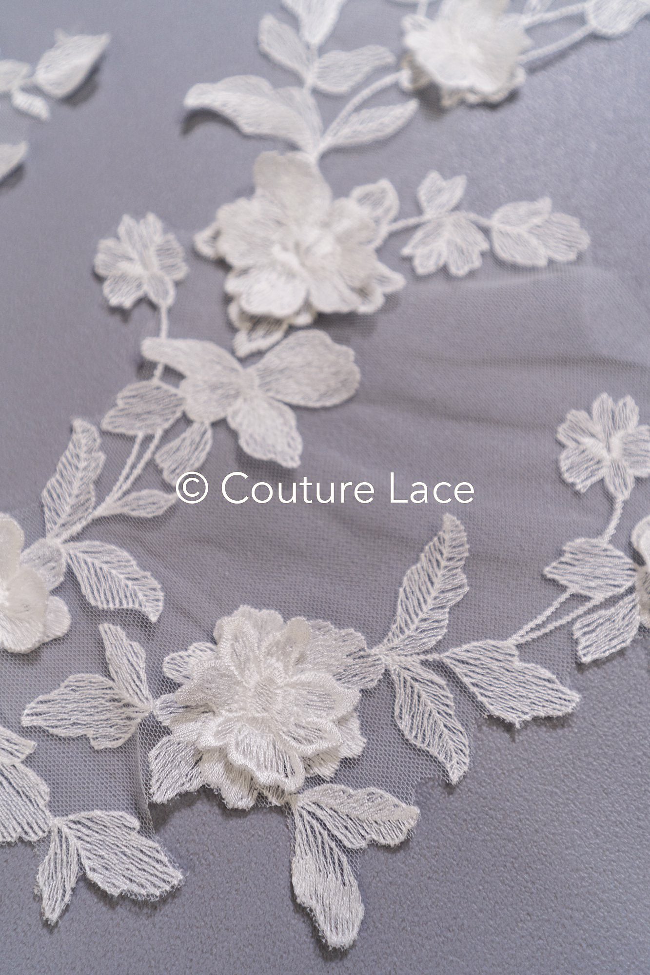Romantic 3D flower appliqués for wedding dresses/ bridal lace flowers // A25-477