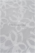 Transparent Bridal Jacquard with large Floral Pattern – Off-White // R-043