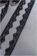 Brautspitze Borte Schwarz/ Spitzenborte schwarz/ Braut Borte/ Spitzenborte für Abendkleid// T24-156