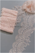Brautspitze Borte Pfirsich/ Spitzenborte Pfirsich / Spitze Borte/ Spitzenborte für Abendkleid// T24-160