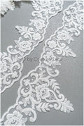 Brautspitze Borte Weiß/ Spitzenborte off-white / Braut Borte/ Spitzenborte für Brautkleid// T24-223