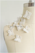 10pcs. Lace flowers for sewing/ 3D flower lace applique/ wedding dress lace applique/ bridal lace// A22-254