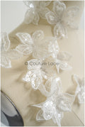 10pcs. Lace flowers for sewing/ 3D flower lace applique/ wedding dress lace applique/ bridal lace// A22-254